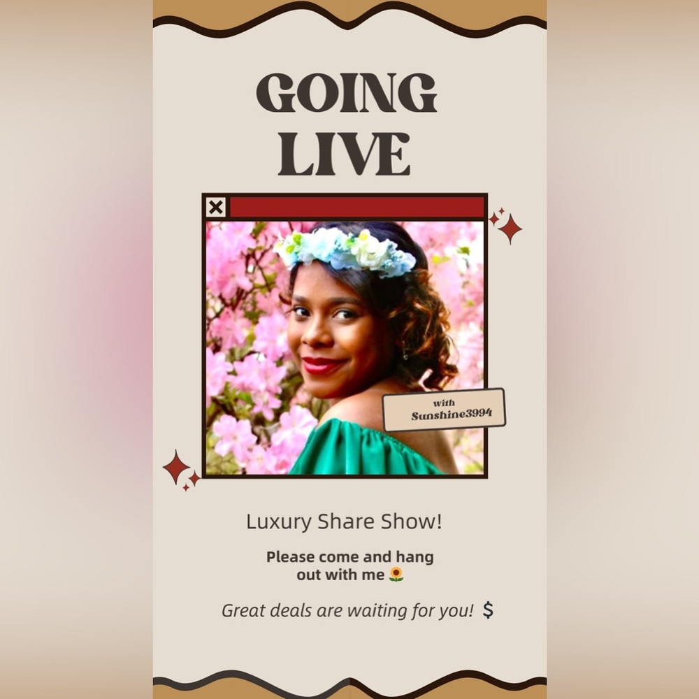 Hello Sunshine, 🌻 I am LIVE! Come join me 🙋🏽‍♀️